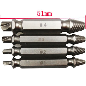 Screw Extractor Tool Kit 4pc #1 #2 #3 #4